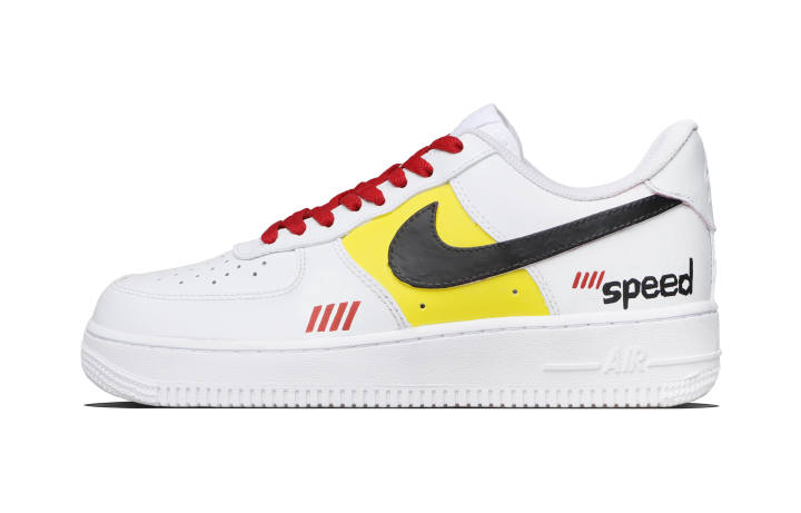 Nike Nike Air Force 1 Acceleration Cow Leather Abrasion Resistant Low top Skateboard Shoes Unisex Yellow