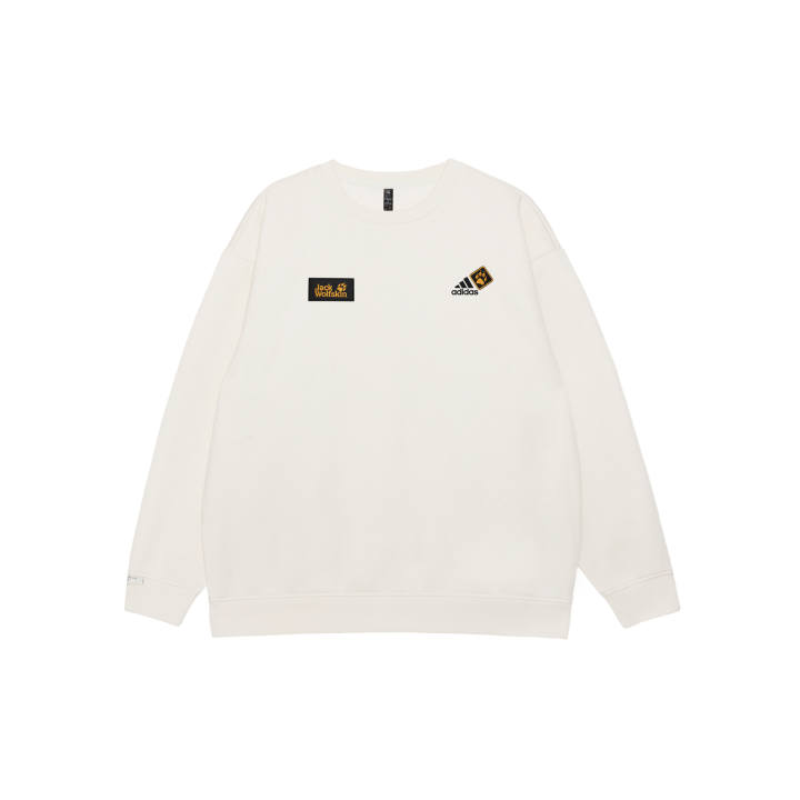 Adidas Adidas LABEL Sweatshirts Unisex White Crew Neck Moderate Regular