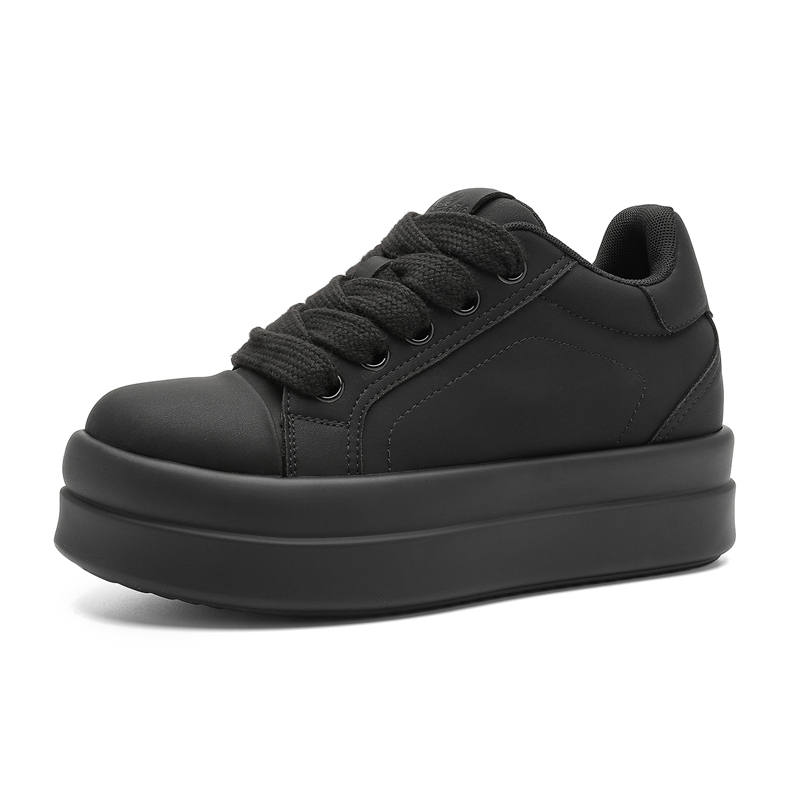 Lanza Niche Vintage Invisible Height Increasing 8cm Fashion Design Puffy Shoes Comfortable Platform Skateboard Shoes