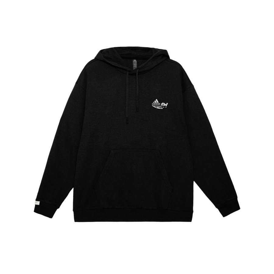 Adidas Adidas SWEAT Sweatshirts Unisex Black Hooded Thickened Regular