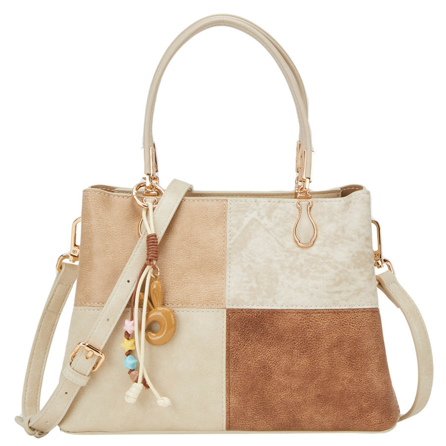YEARCON Synthetic Leather Crossbody Handbag Women's Ecru