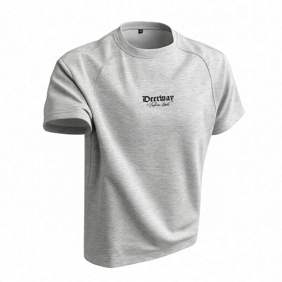 DEERWAY T Shirts Unisex Crew Neck Moderate Heavyweight