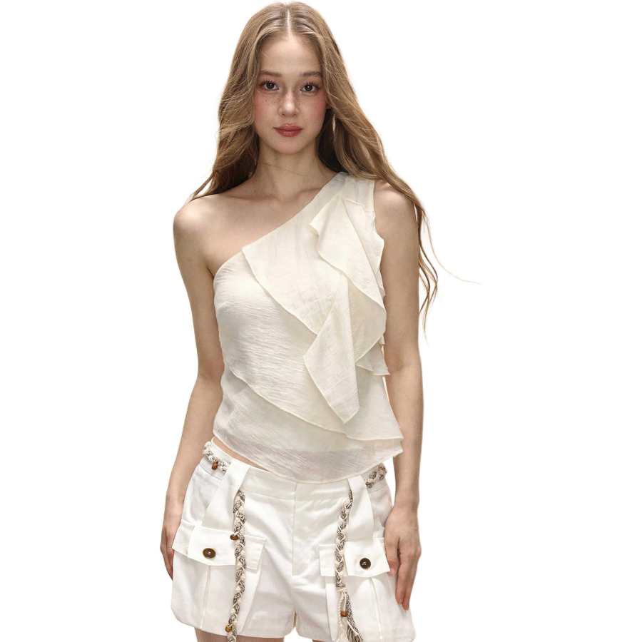 VENICEW Camisoles Women's Asymmetrical Collar Thin Asymmetrical Shoulder