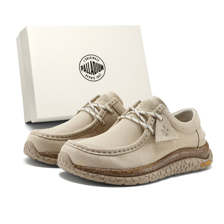 Palladium Casual Shoes Men's Low Top Light Gray/Beige Apricot