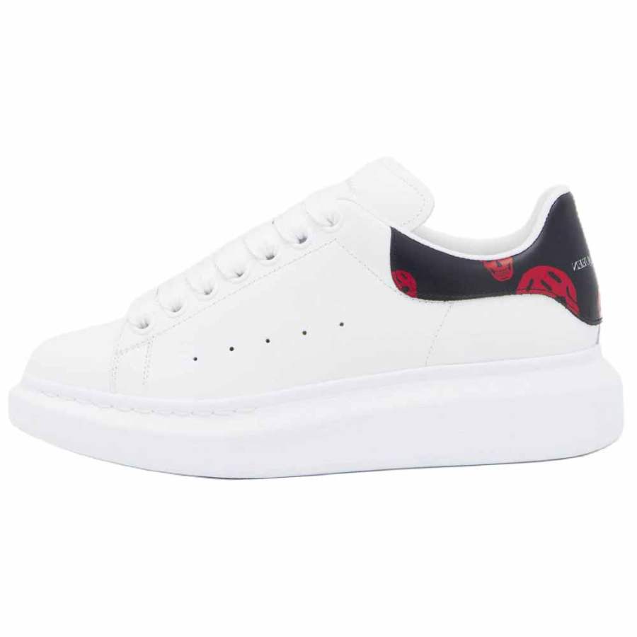 Alexander McQueen Oversized Sneaker Cow Leather Low top Casual Shoes Men's White