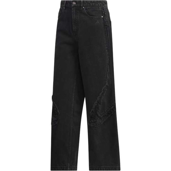Adidas Adidas TEAM Jeans Unisex Black Moderate Wide Leg Pants