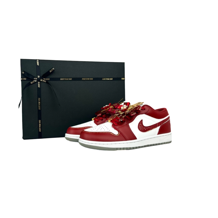 Jordan Jordan Air Jordan 1 Leather Love Forever Abrasion Resistant Breathable Coverage Support Low top Basketball Shoes Unisex