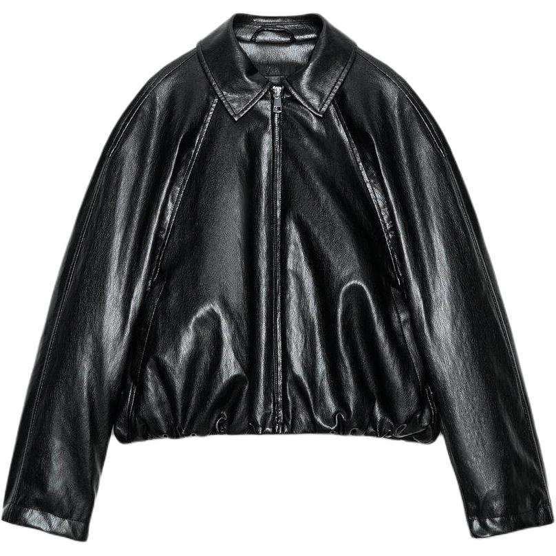 ZARA Jackets Women's Black Lapel Moderate Pilot