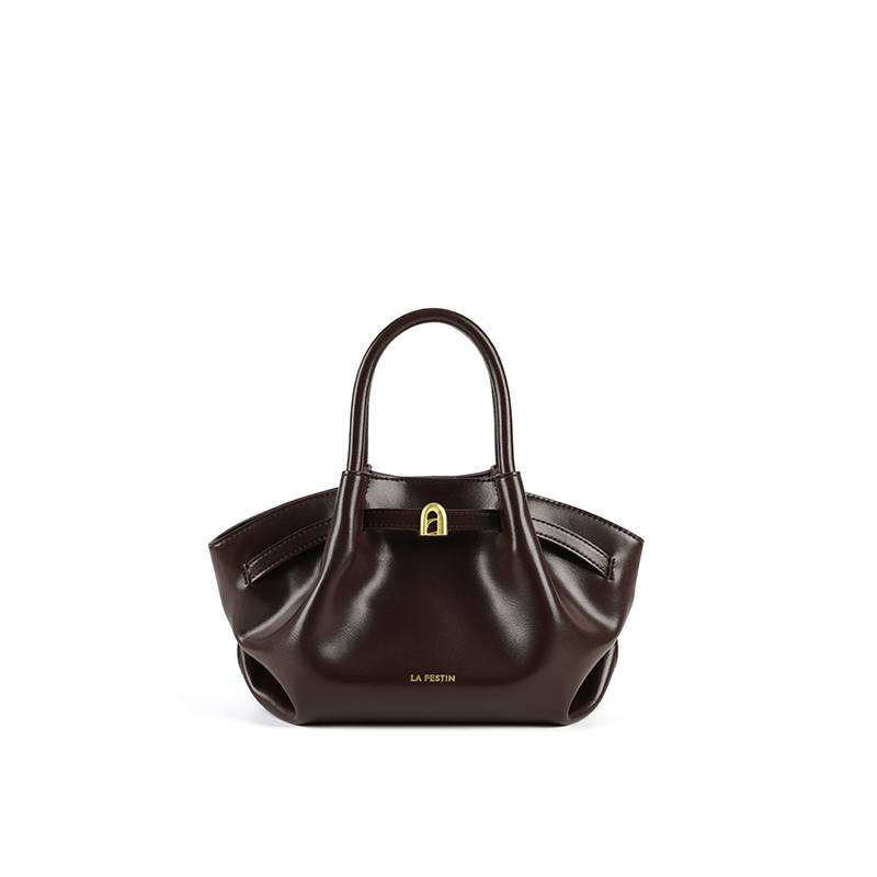 LA FESTIN Commute Party Date Cow Leather Everyday One Shoulder Crossbody Dumpling Bag Handbag Small Women's Multicolor