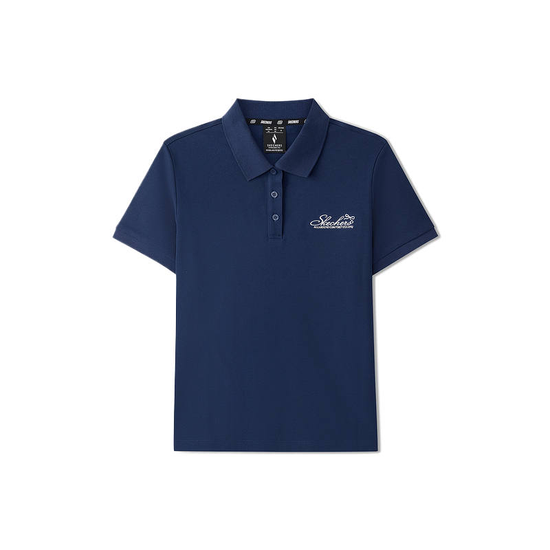 Skechers Polo Shirts Women's Marine Collegiate Blue 02MZ Polo Collar Moderate Other