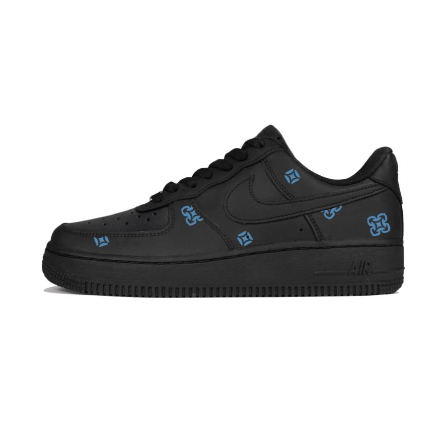 Nike Nike Air Force 1 Cushioning Low top Children's Basketball Shoes Women's Black Blue