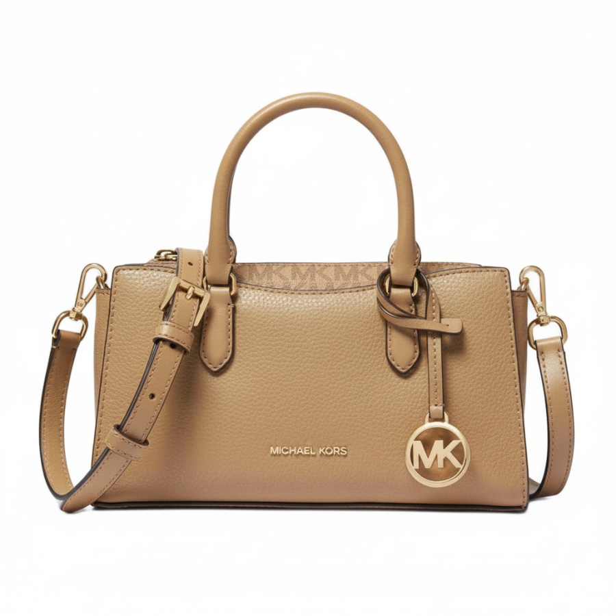 MICHAEL KORS Split Cow Leather Crossbody Handbag Small Women's Camel