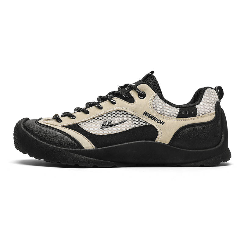 WARRIOR Textile, Synthetic Leather Cushioning Abrasion Resistant Breathable Lightweight Low top Outdoor Shoes Men's