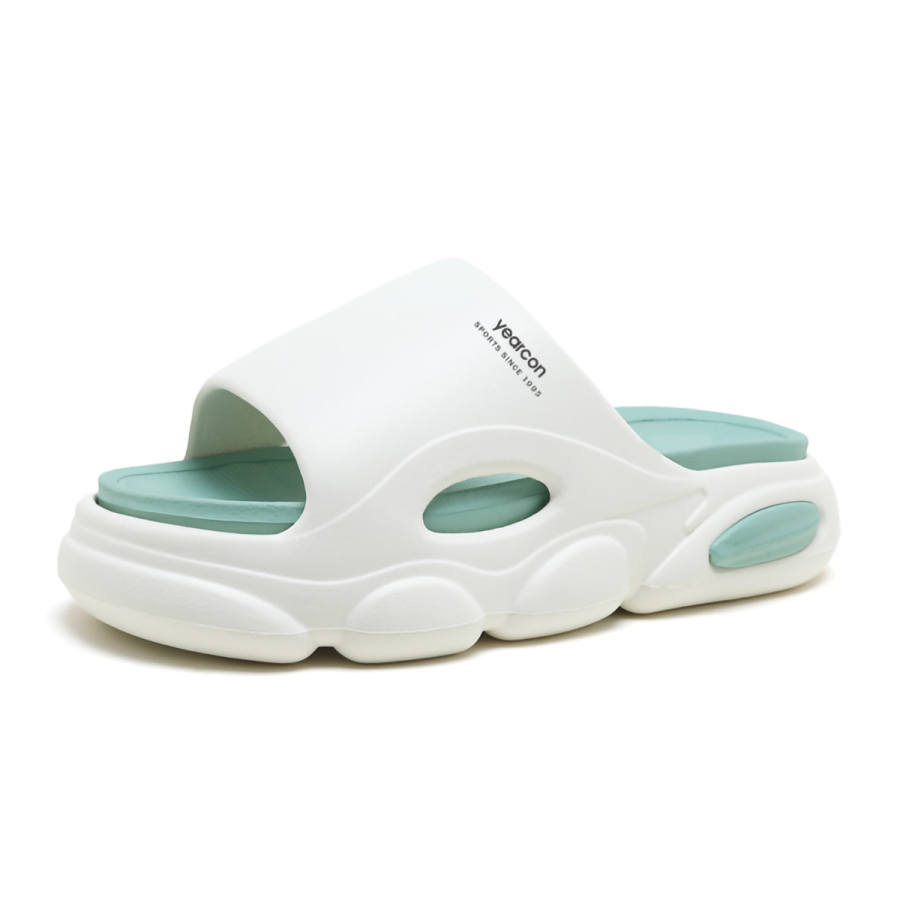 YEARCON YEARCON Slide Slippers Men's White Black Colorway