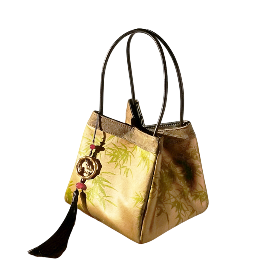 PAYOT PAYOT Fabric Handbag Women's Gold