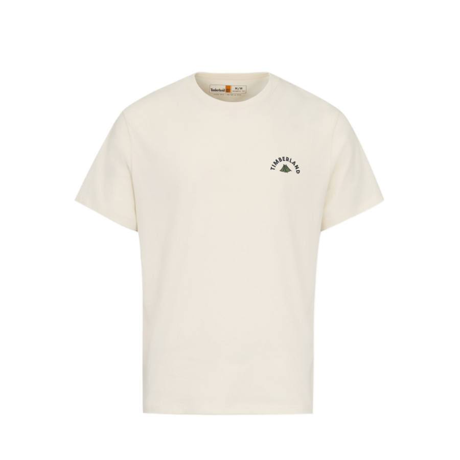 Timberland T Shirts Unisex White Crew Neck Moderate Straight Fit