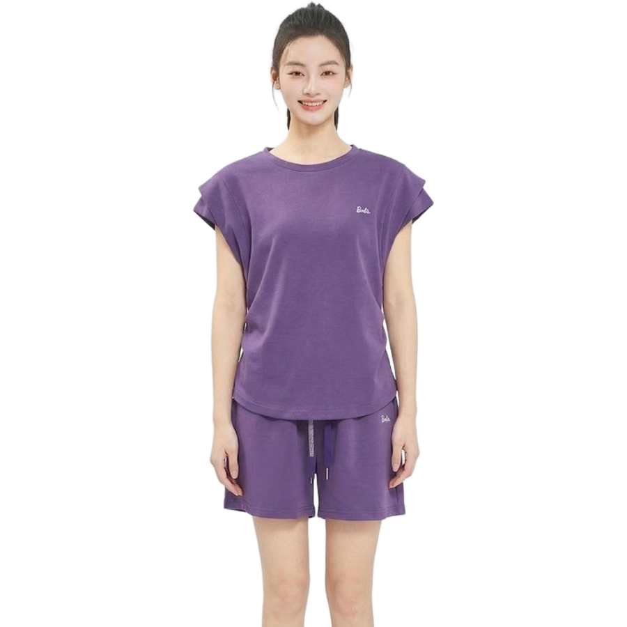 Barbie Fitness Sets Women's Purple Crew Neck Moderate