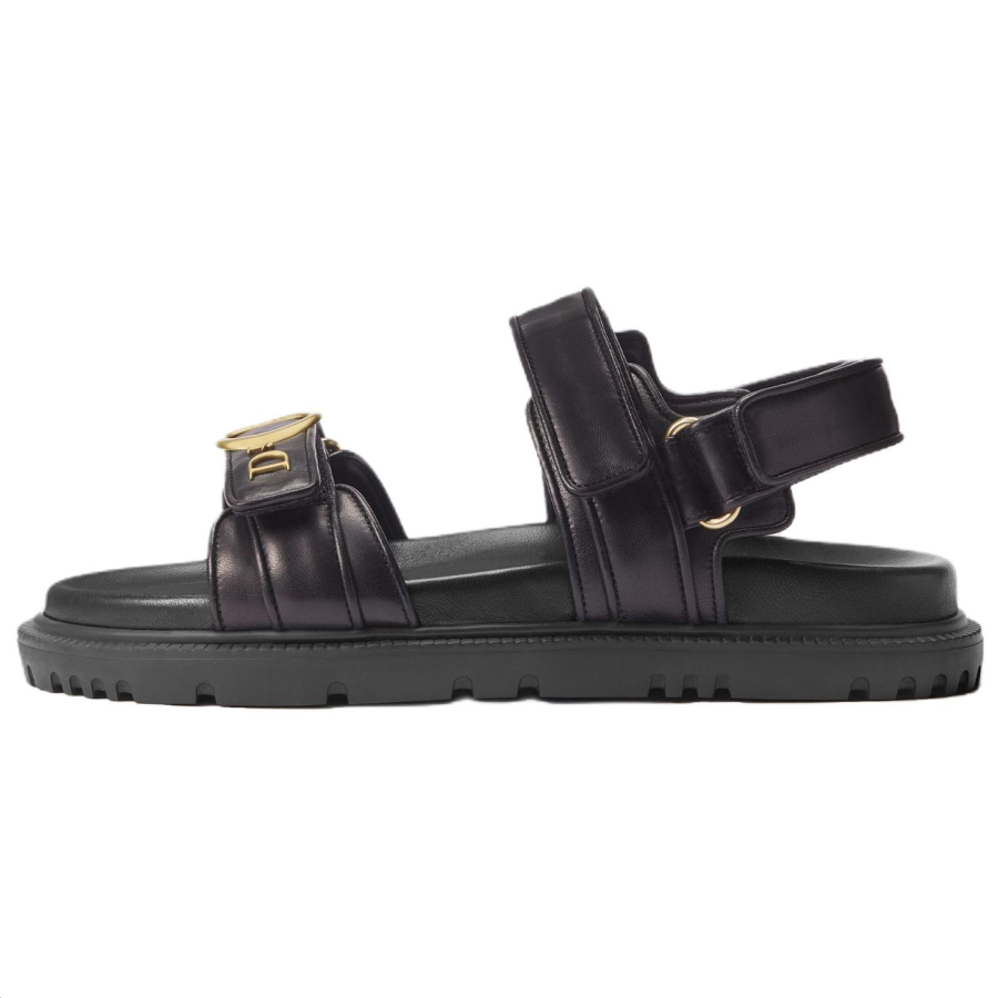 DIOR My Dior Sheepskin One Strap Sandals Women's Black