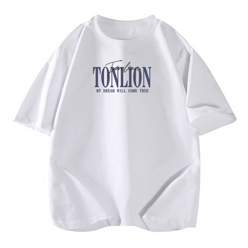 Tonlion T Shirts Unisex Crew Neck Moderate Straight Fit