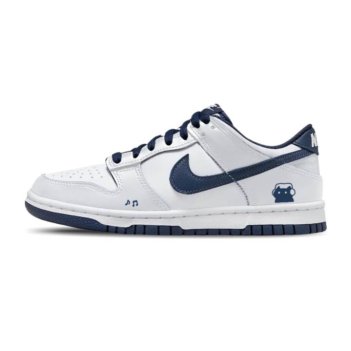 Nike Nike Dunk Cushioning Low top Children's Basketball Shoes Unisex Black Blue
