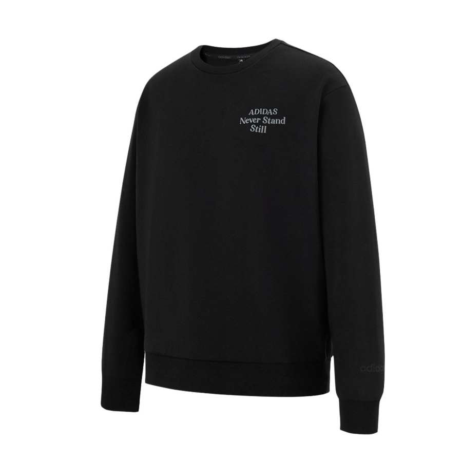 Adidas Adidas Sweatshirts Men's Black Crew Neck Moderate