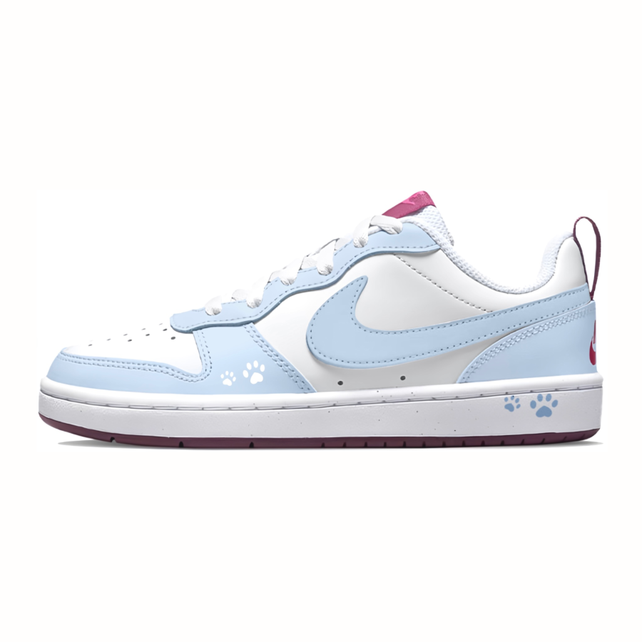 Nike Nike Court Borough Mint Cat Paw Leather Abrasion Resistant Low top Skateboard Shoes Unisex