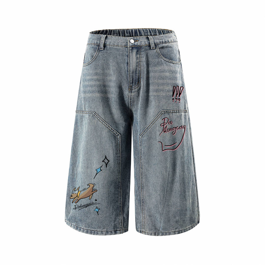 PAL ONGACO Denim Shorts Unisex Moderate