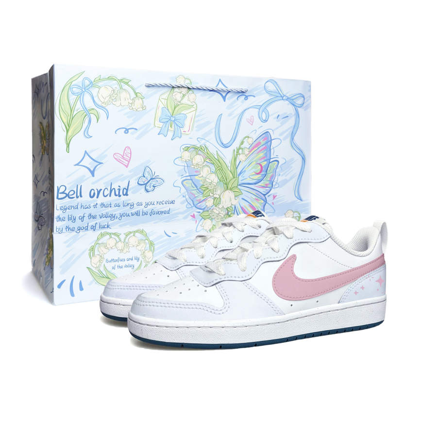 Nike Nike Court Borough 2 Pink Mist Low top Skateboard Shoes Pink Blue
