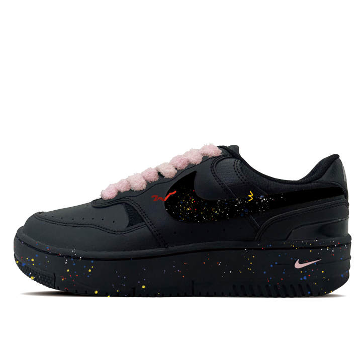 Nike Nike Gamma Force Sweet Fleece Synthetic Leather Abrasion Resistant Low top Skateboard Shoes Unisex Black