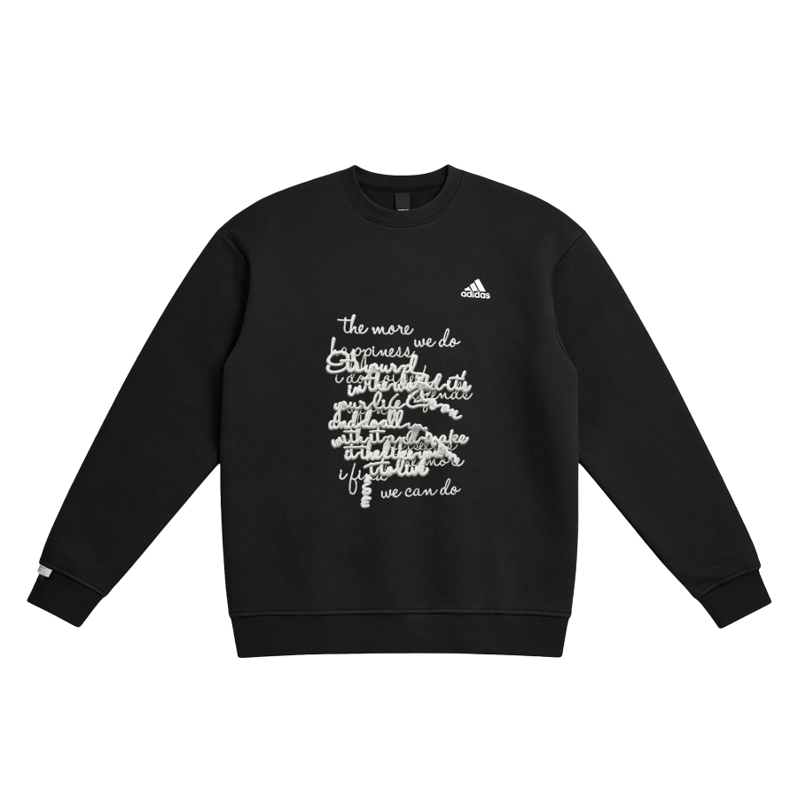 Adidas Adidas LABEL T Shirts Unisex Black Crew Neck Moderate Straight Fit