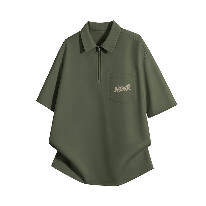 Tonlion Polo Shirts Unisex Polo Collar Moderate Straight Fit