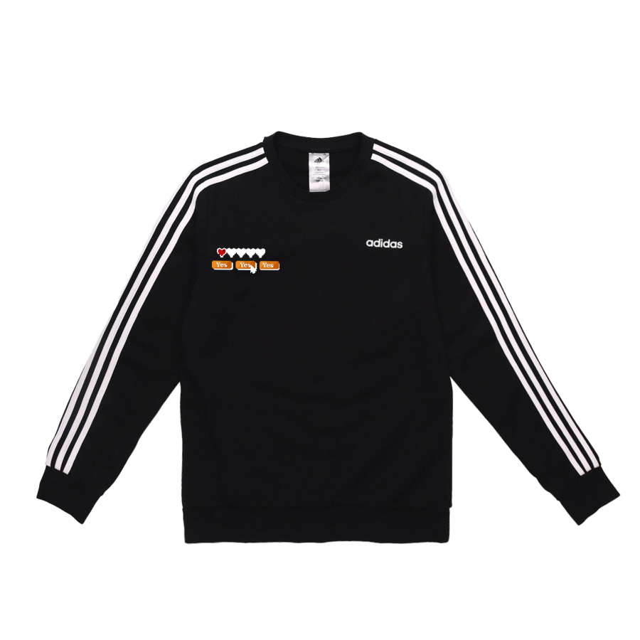 Adidas Adidas Sweatshirts Unisex Black Crew Neck Moderate Regular
