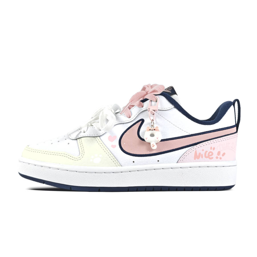 Nike Nike Court Borough 2 Nice Yellow Abrasion Resistant, Breathable, Slip Resistant Skateboard Shoes Teenagers
