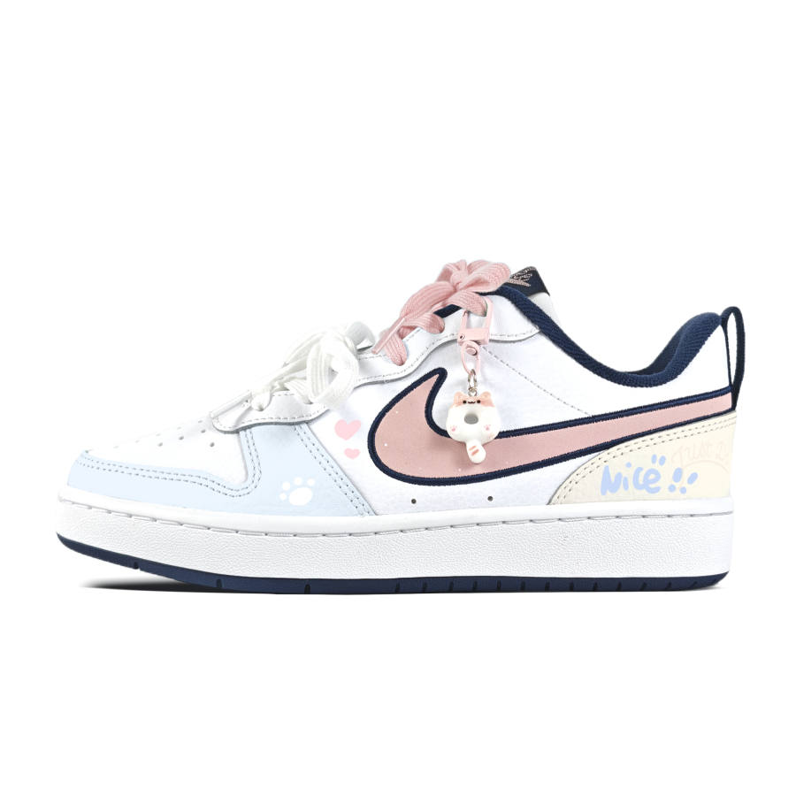 Nike Nike Court Borough 2 Nice Basket Abrasion Resistant, Breathable, Slip Resistant Skateboard Shoes Teenagers