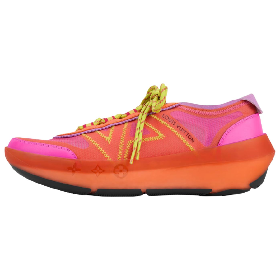 LOUIS VUITTON Sprint Cow Leather Low top Casual Shoes Women's Rose Red