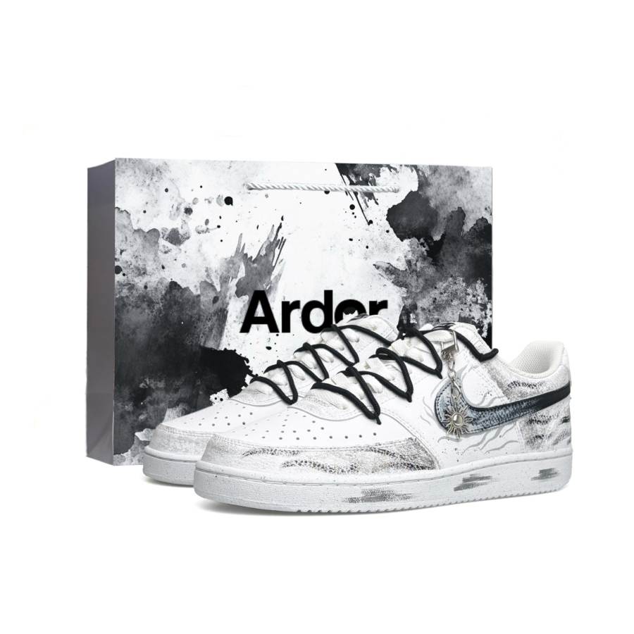 Nike Nike Court Vision WAO Abrasion Resistant Slip Resistant Low top Skateboard Shoes Unisex Black Gray
