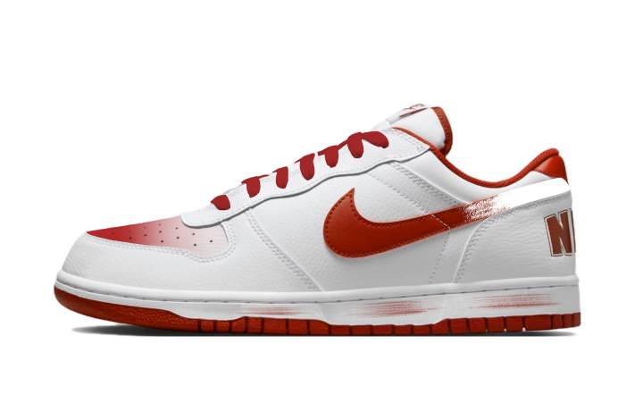 Nike Nike Big Abrasion Resistant Breathable Low top Skateboard Shoes Men's White Red