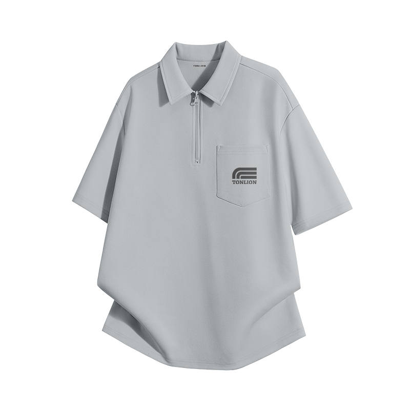 Tonlion Polo Shirts Unisex Polo Collar Moderate Straight Fit