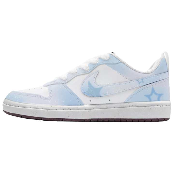 Nike Nike Court Borough Starry Blue Love Words PU Synthetic Leather Low top Skateboard Shoes Unisex Blue