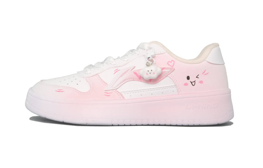 Li-Ning Li Ning Floating Boat Synthetic Leather Cushioning Abrasion Resistant Low top Skateboard Shoes Women's
