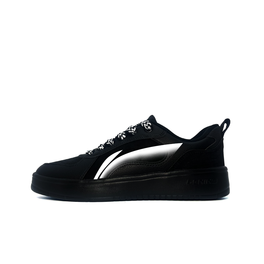 Li-Ning Li Ning Wheat Age Black Blade Synthetic Leather Abrasion Resistant Lightweight Low top Skateboard Shoes Men's