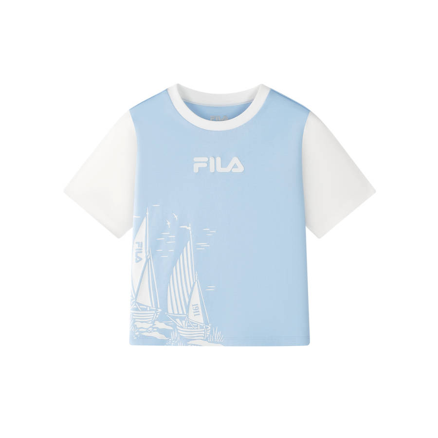 FILA KIDS Short Sleeved T Shirts Light Sapphire Blue Kids'