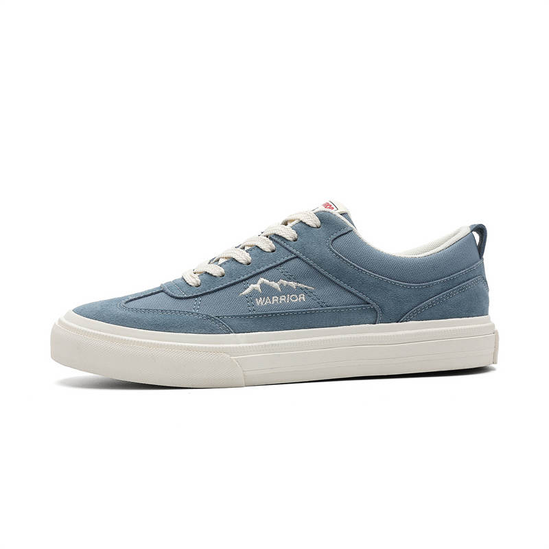 Warrior Height Increasing Abrasion Resistant Lightweight Low top Canvas Shoes Men's Blue Gray
