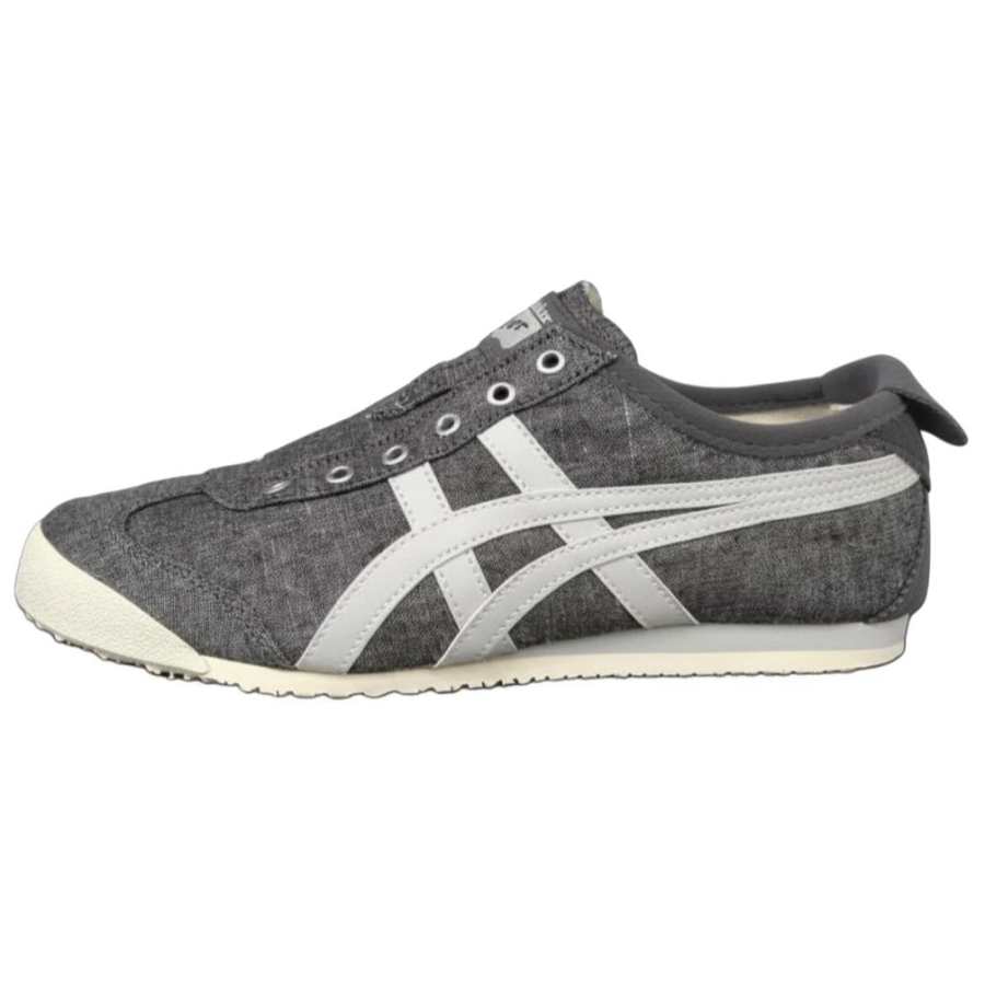 Onitsuka Tiger MEXICO 66 SLIP on Textile, Synthetic Leather Low top Casual Shoes Unisex Gray