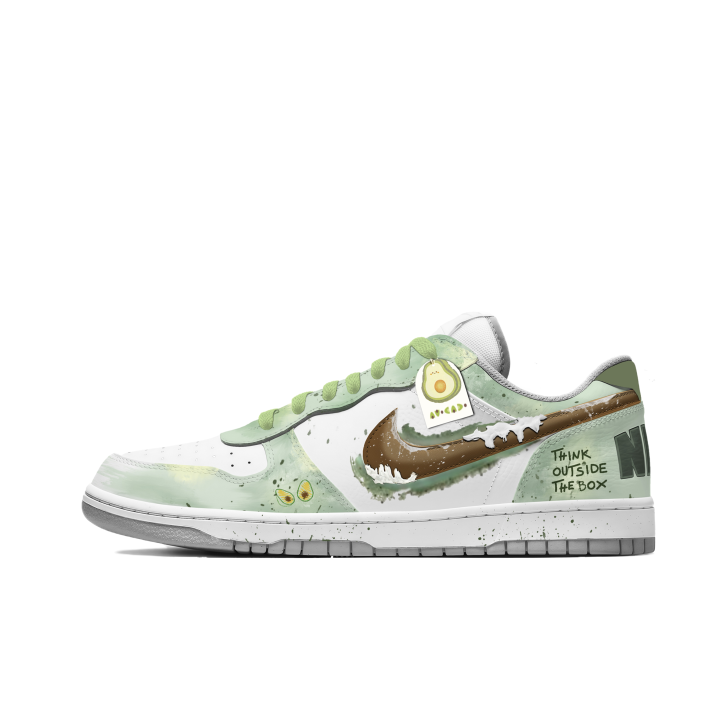 Nike Custom Shoes Nike Big Low Lux Butter Cloud Cheese Low top Skateboard Shoes Men's Green