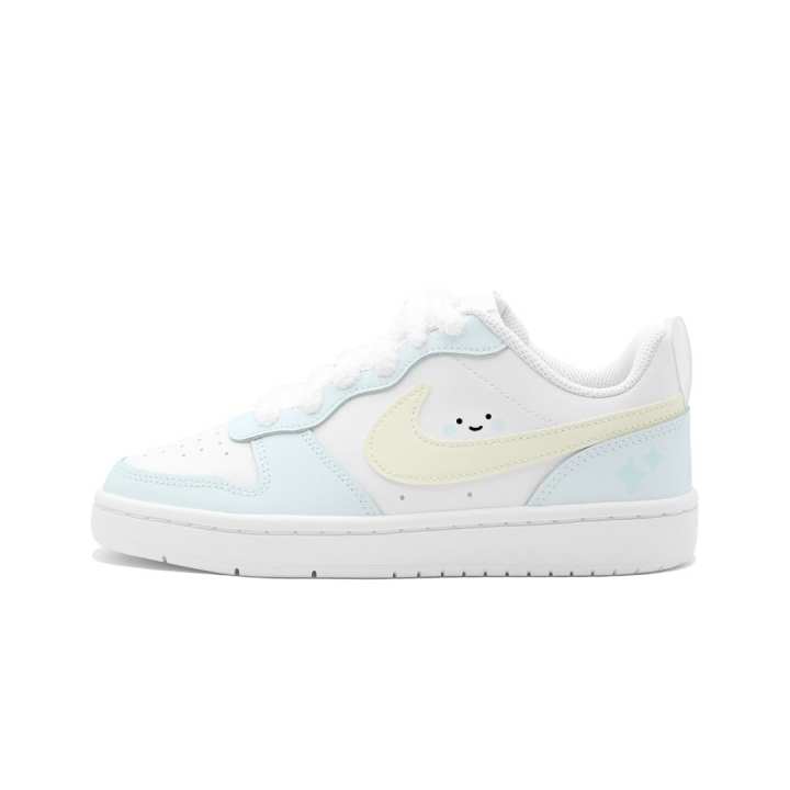 Nike Nike Court Borough 2 Milk Blue Cloud Smile, Moon Dawn Leather Cushioning Abrasion Resistant Slip Resistant Low top
