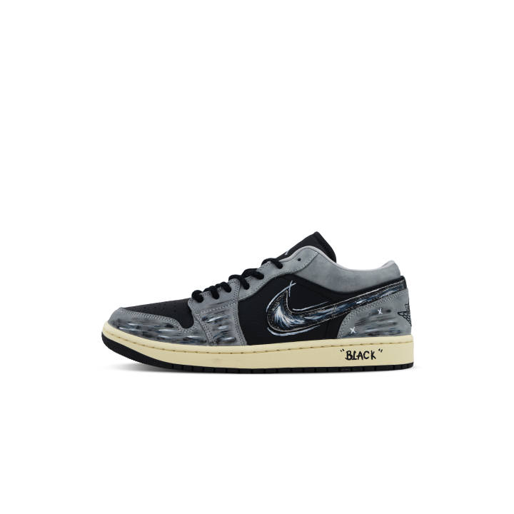 Jordan Jordan Air Jordan 1 Low top Skateboard Shoes Men's Black Gray