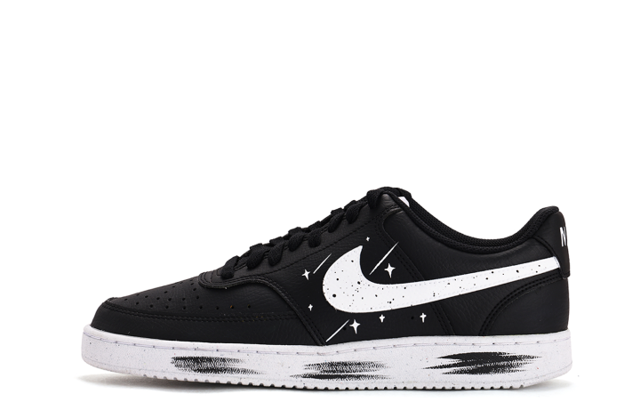 Nike Nike Court Vision 1 Coverage Abrasion Resistant Slip Resistant Low top Skateboard Shoes Unisex Black White