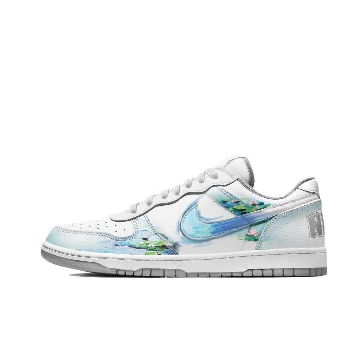 Nike Custom Shoes Nike Big Low Lux Water Lily Low top Skateboard Shoes Men's Cyan