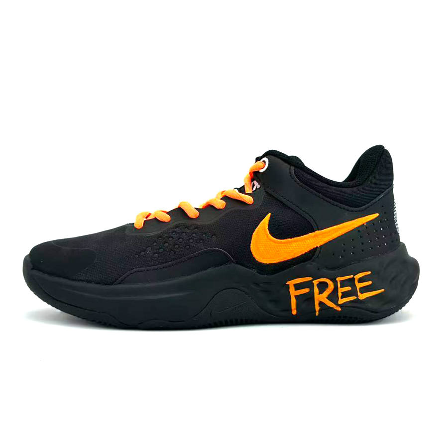 Nike Nike Fly By Mid 3 Black Orange Limitless Abrasion Resistant Slip Resistant Mid top Basketball Shoes Men's Orange